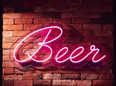 Bira Neon tabelası Bar Restoran önü menü dekorasyonu