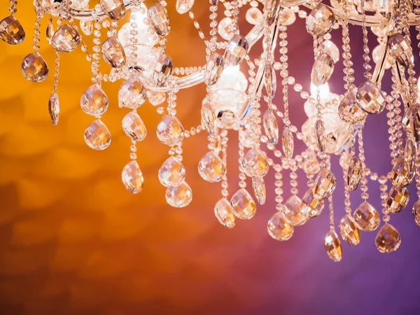 Kronleuchter Beleuchtung Luxus Innendekoration Party Hintergrund — Stockfoto