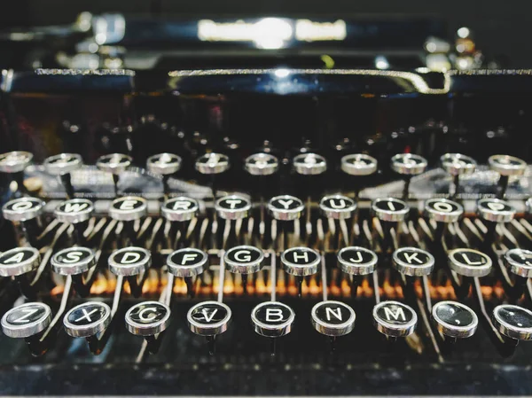 Old Typewriter Keypad Vintage Αντικείμενο Συλλογή Εξοπλισμός Γραφείου — Φωτογραφία Αρχείου
