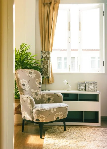 Oturma odası koltuk ev iç dekorasyon — Stok fotoğraf