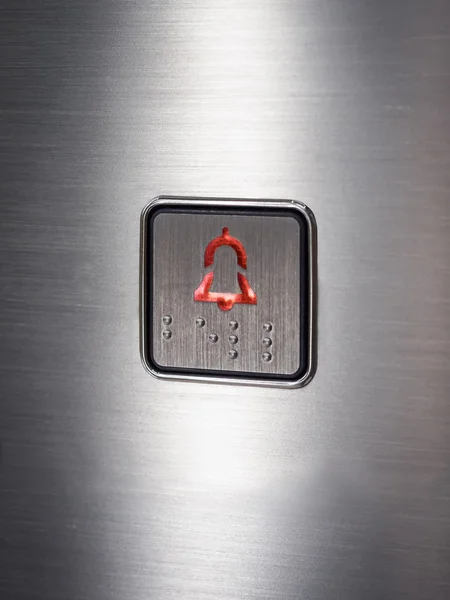 Signe de cloche d'alarme Bouton d'ascenseur — Photo