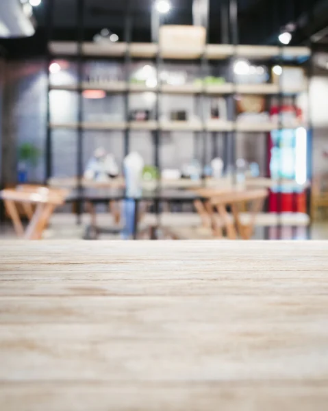 Tablo üst sayaç Bar Restoran iç arka plan bulanık — Stok fotoğraf