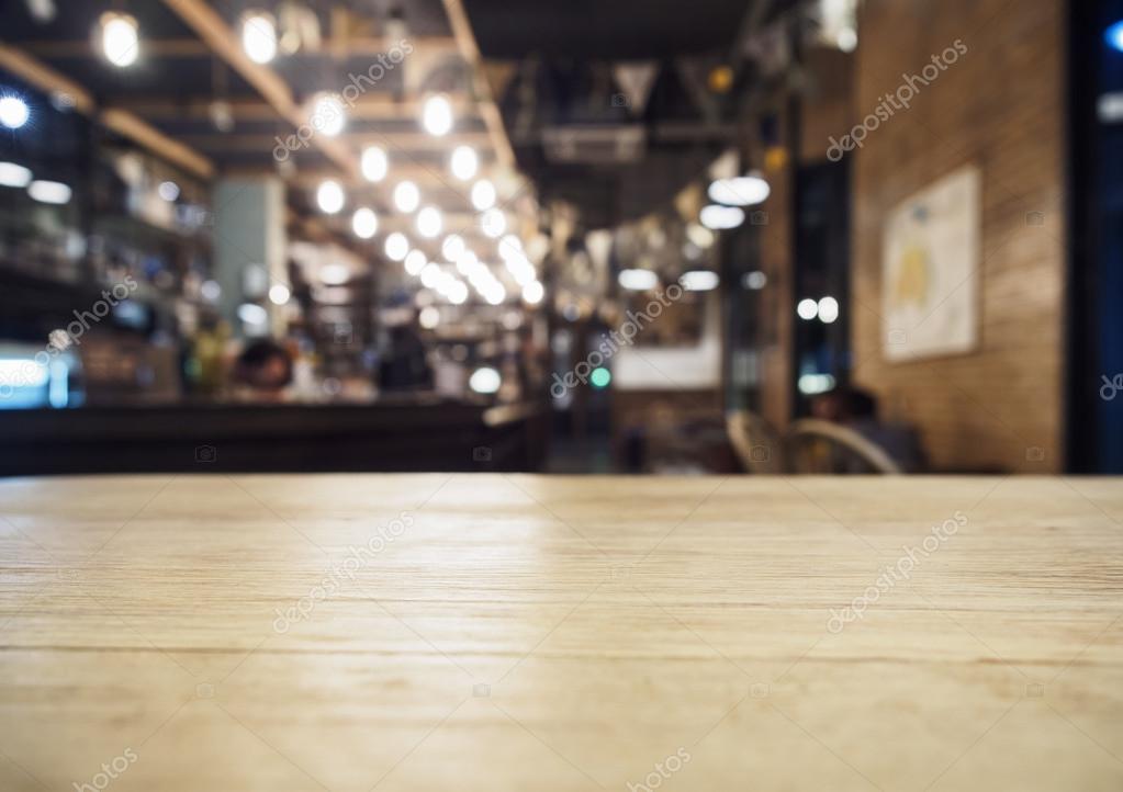 Top of Table with Bar Blurred restaurant cafe Background Stock Photo by  ©viteethumb 64031475