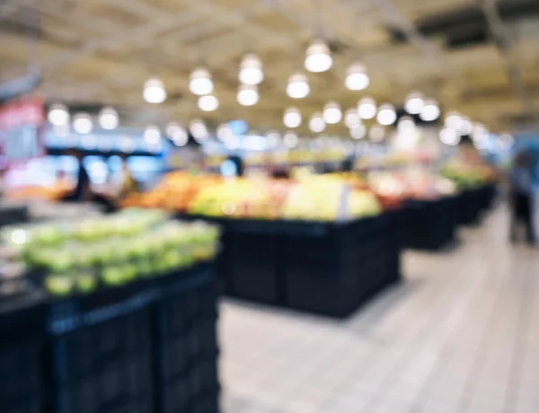 Supermercado borrado fundo interior — Fotografia de Stock