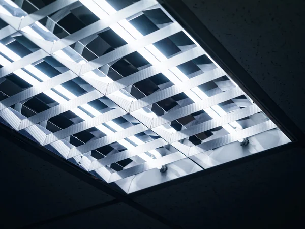 Neon Lights on ceiling close up — Stock Photo, Image