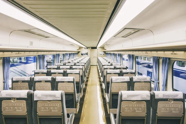 Japonia tren interior cu scaune la rând — Fotografie, imagine de stoc