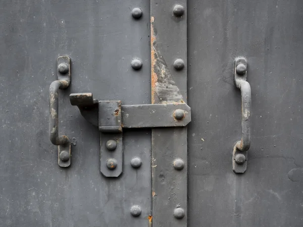 Metalen deur poort handvat — Stockfoto