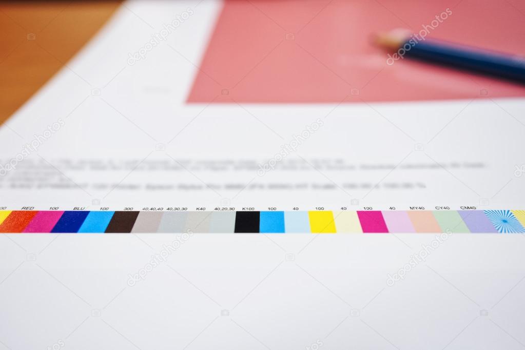Colour chart on Digital Printing Offset with pencil