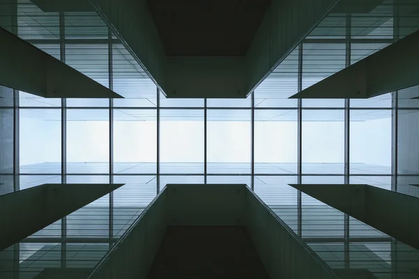 Detalhes de moldura de vidro da arquitetura moderna — Fotografia de Stock