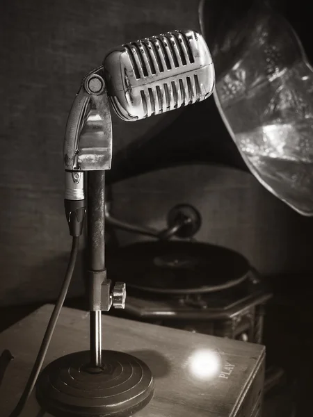Retro-Mikrofon Vintage-Stil Objekt — Stockfoto