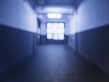 Blurred Empty Hallway in building perspective clipart