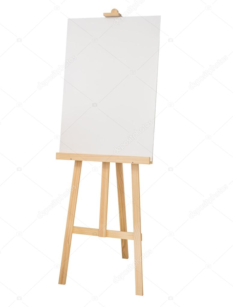 Painting stand wooden easel with blank canvas poster sign board 