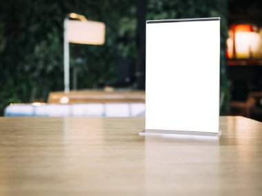 Menü Çerçeve Restoran kafede masada kadar alay