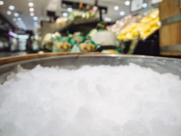 Crushed ice Mock up Fresh Food and drink Display — Stock Photo, Image