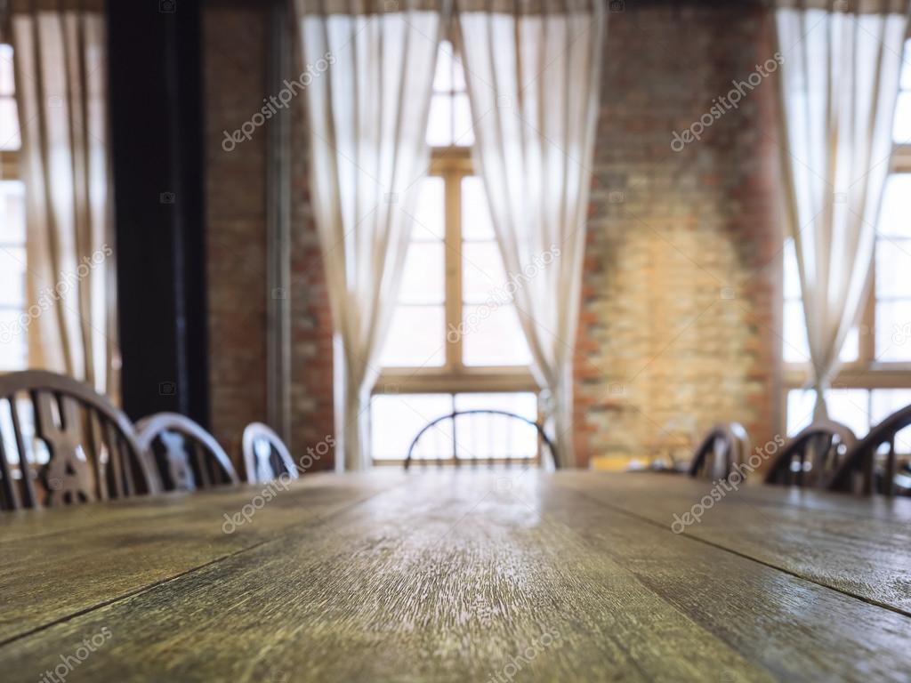 Table top counter with seats in Dining room Interior background