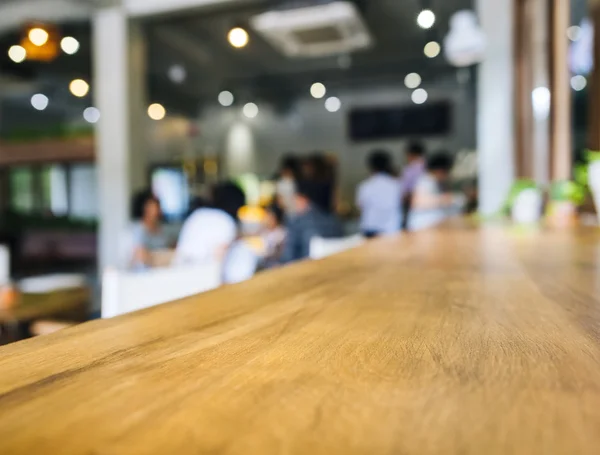 Table top Counter Bar with Blurred people in Restaurant cafe — Stock Image Table top Counter Bar with Blurred people in Restaurant cafe Royalty Free Stock Images