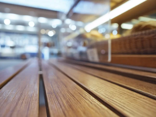 Contador de mesa con perspectiva de visualización de estante de panadería — Foto de Stock