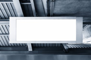 Boş Billboard afiş ışık kutusu şablon görüntü İstasyonu '