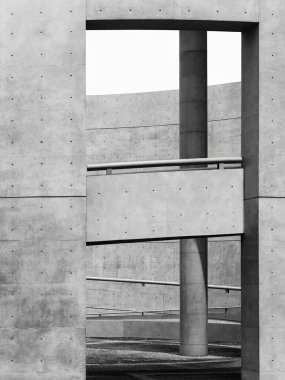 Osaka ili Sayamaike Müzesi Japonya 'nın en eski rezervuar mimarisi Tadao Ando tarafından tasarlanan Beton Bina: Sakai, Japonya - 9 Haziran 2025 