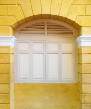 Pencere çerçeve Mimari ayrıntılar ile duvar