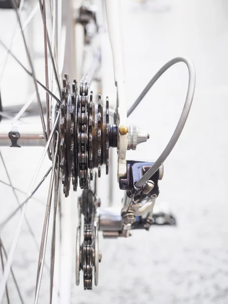 Rueda de bicicleta parte cadena detalles —  Fotos de Stock