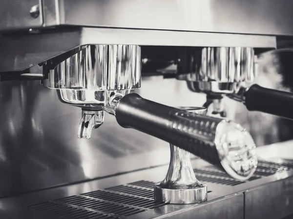Coffee machine Cafe restaurant Black and white — Stock Photo, Image