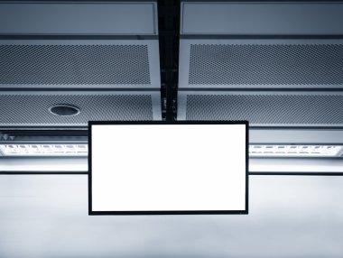 Boş Lcd ekran görüntüsünü afiş metro istasyonu kadar sahte