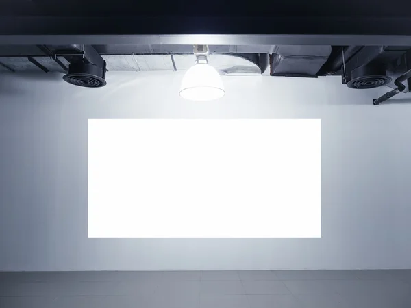 Exibição de tela em branco na parede Exposição — Fotografia de Stock