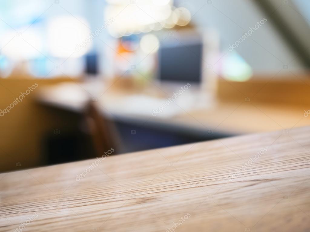 Table top Counter with Blurred Computer Office background Stock Photo by  ©viteethumb 86840300