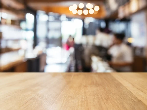 Contador de mesa con interior del cliente Fondo de tienda minorista — Foto de Stock