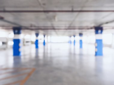 Otopark kapalı bina arka plan bulanık