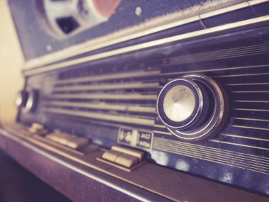 Retro Vintage radyo ayar kanal yakın çekim