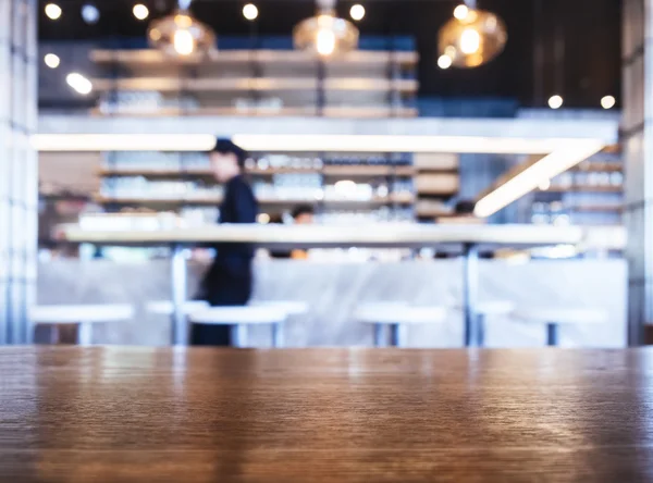 Bar tavolo superiore Ristorante Interni con persone sfondo — Foto Stock