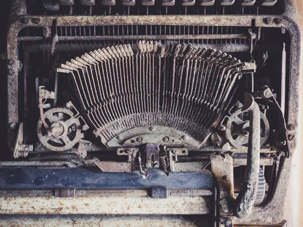 Stara maszyna do pisania szczegóły widok z góry — Zdjęcie stockowe