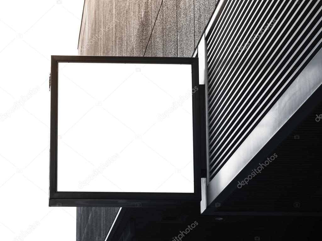 Signboard shop Mock up square shape display