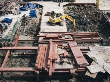 İnşaat site Endüstriyel Bina mimari 