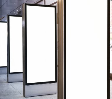 Işık kutusunu boş sahte ayarlamak şablon dikey işareti standı görüntüleme