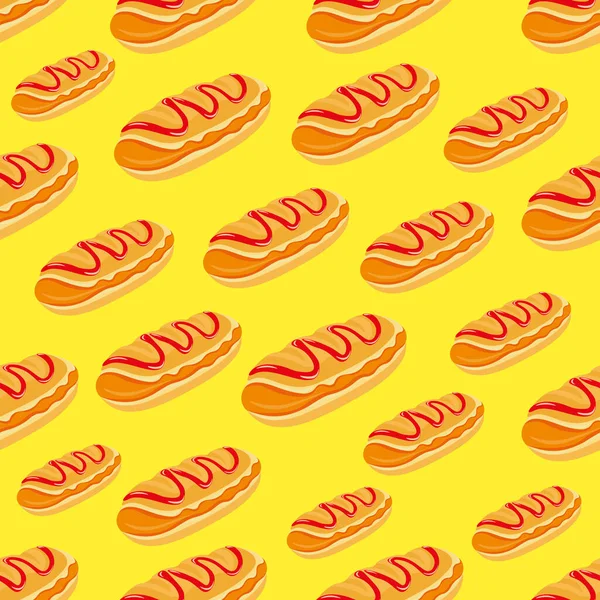 Hot Dog Vous Donnera Déjeuner Délicieux Satisfaisant Vous Fera Gagner — Image vectorielle