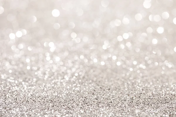 Argento glitter bokeh sfondo — Foto Stock