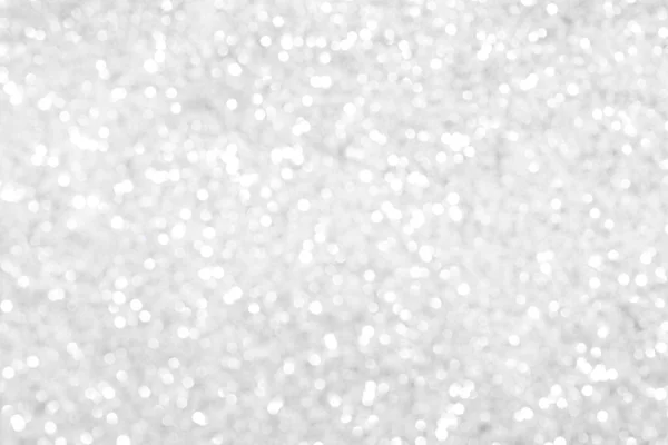 Silver glitter bokeh background — Stock Photo, Image