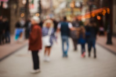 Bulanık kalabalık şehir içinde