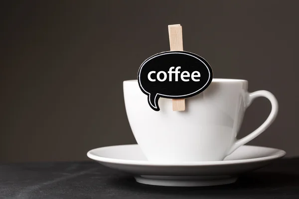 Caffè con nuvola di pensiero nero — Foto Stock