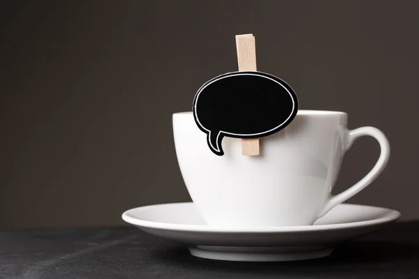 Caffè con nuvola di pensiero nero — Foto Stock