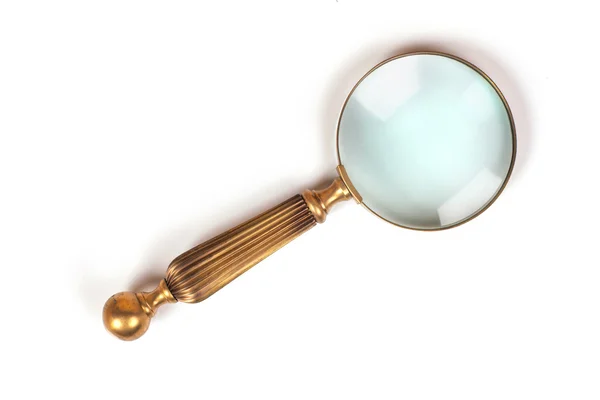 Vintage magnifier isolated Royalty Free Stock Images
