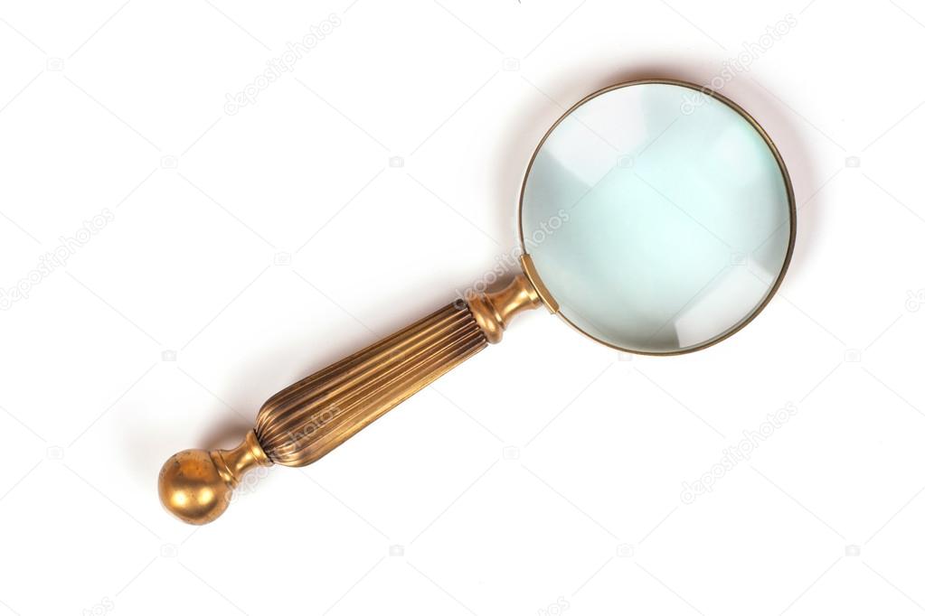 vintage magnifier isolated
