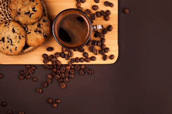 쿠키와 커피 한잔 — 스톡 사진