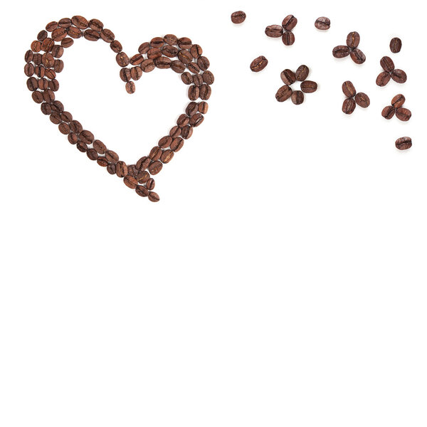 сердце кофе рамка изолированы

