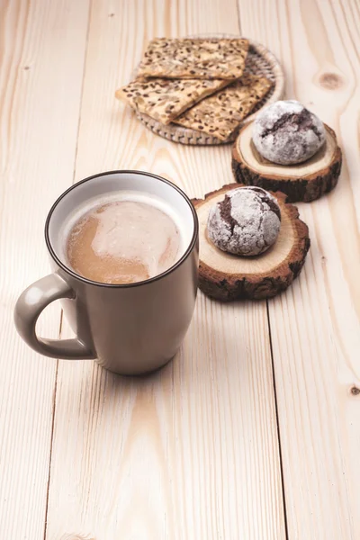 Kaffee mit Keksen — Stockfoto