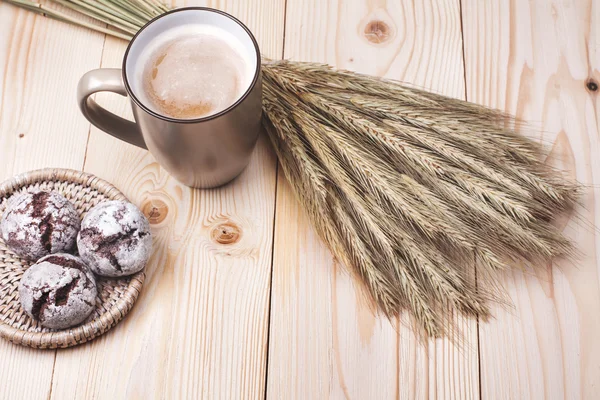 Kaffee mit Keksen — Stockfoto