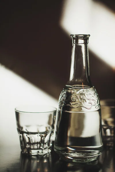 Glass and decanter — Stock Photo, Image